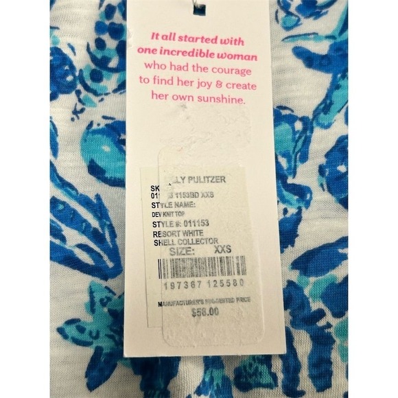 NEW Lilly Pulitzer Women's 2XS Floral Knit Tank Top Multicolor Sleeveless XXS - Picture 4 of 10